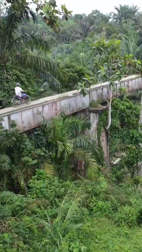 <b>Jembatan di Simalungun Ini Jadi Salah Satu Terekstrem di Indonesia, di Baliknya Ada Pemandangan yang Indah Banget</b>