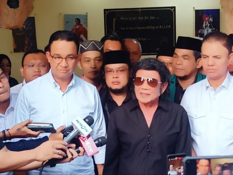 Sambangi Rumah Rhoma Irama, Anies Kutip Tulisan di Studio Soneta