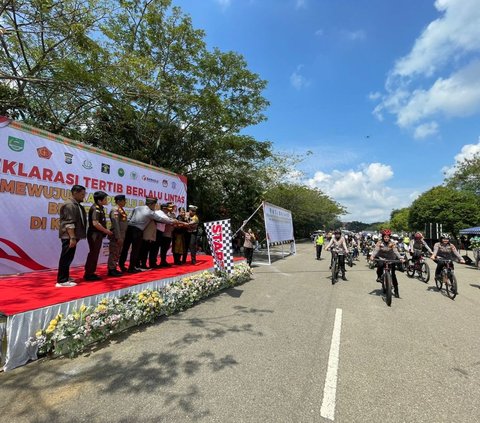 Kapolres Rohul Ajak Masyarakat Tertib Berlalu Lintas Wujudkan Pemilu Aman dan Damai