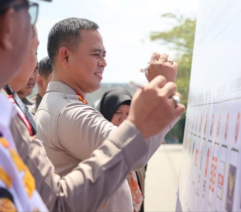 Kapolres Rohul Ajak Masyarakat Tertib Berlalu Lintas Wujudkan Pemilu Aman dan Damai