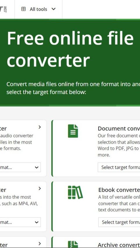 Menggunakan Online-Convert