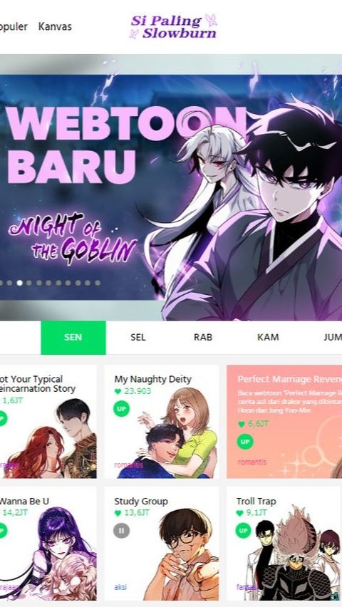 Mengakses Website 'Line Webtoon'