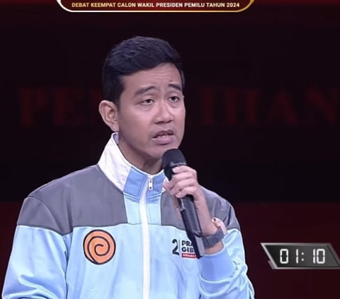 Debat Cawapres, Gibran Pakai Jaket Biru Berlogo Klan Uzumaki di Film Naruto