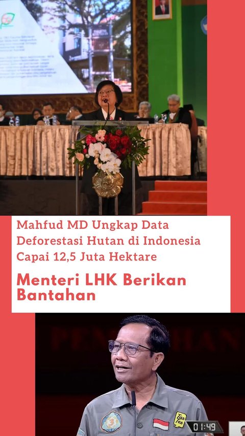 Mahfud MD Ungkap Data Deforestasi Hutan di Indonesia Capai 12,5 Juta Hektare, Menteri LHK Berikan Bantahan