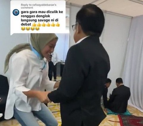 Exciting Action of Princess Cak Imin, Inviting Her Father to Jump and Shout to Avoid Tension