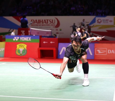 FOTO: Hasil Indonesia Masters 2024: Kandas, Jonatan Christie Gagal Pertahankan Gelar