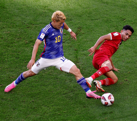 FOTO: Momen Sengit Indonesia Vs Jepang di Laga Terakhir Grup D Piala Asia 2023, Gol Penalti & Bunuh Diri Antar The Samurai Blues ke 16 Besar