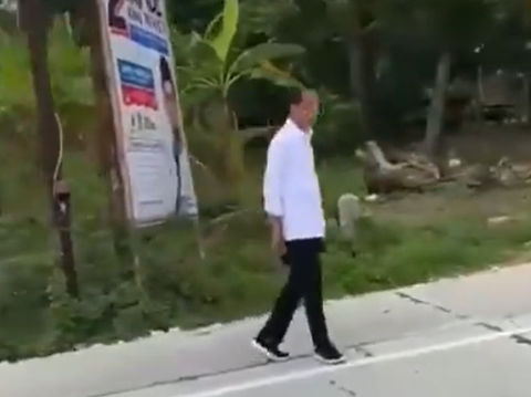 Sensation: Video of Jokowi Walking Due to President's Car Tire Leak, Here are the Actual Facts
