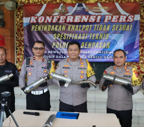 148 Knalpot Brong Disita Polresta Denpasar, Pelanggar Didominasi Pelajar