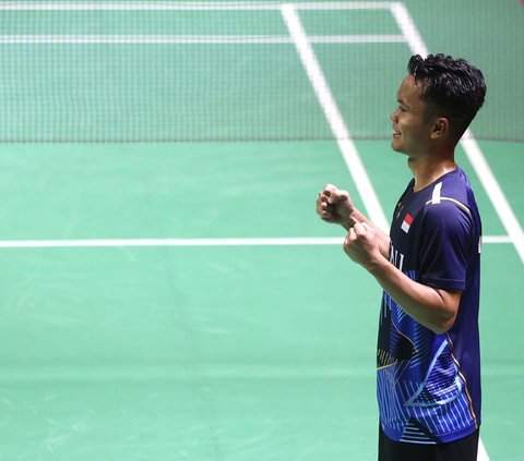 FOTO: Pulangkan Wakil Malaysia, Anthony Ginting Melaju ke Perempat Final Indonesia Masters 2024