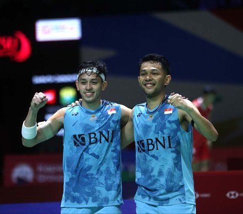 FOTO: Jatuh Bangun Fajar/Rian Tumbangkan Ganda Malaysia Berbuah Tiket Perempat Final Indonesia Masters 2024