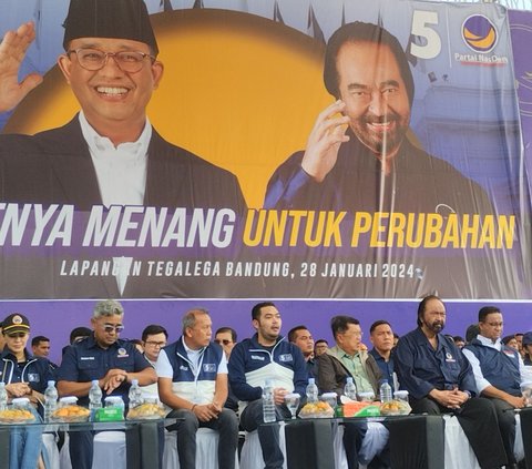 Surya Paloh dan Jusuf Kalla Dampingi Anies Kampanye Akbar di Bandung