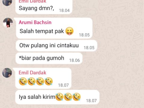 Arumi Bachsin Ungkap Chat Mesra Suami yang Salah Kirim di Grup Kerja, Bikin Ngakak