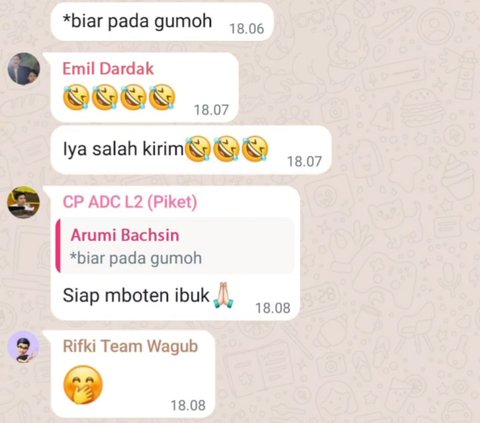 Arumi Bachsin Ungkap Chat Mesra Suami yang Salah Kirim di Grup Kerja, Bikin Ngakak