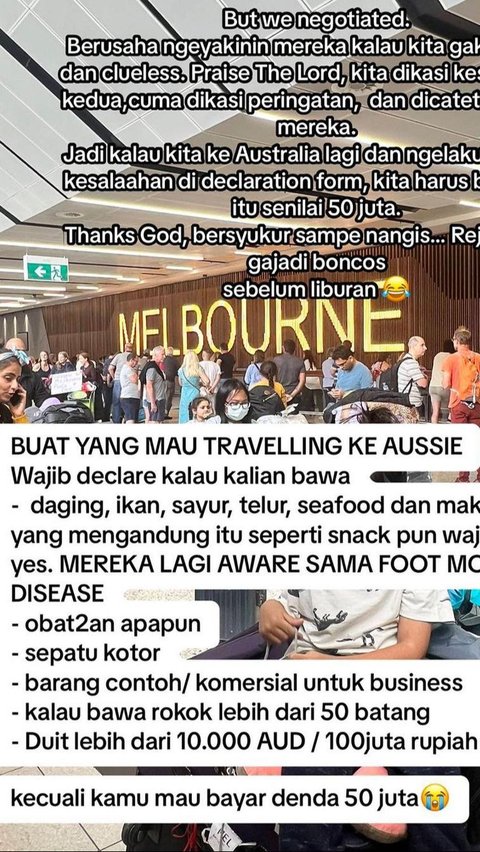 Accidentally Bringing Food from the Plane, This Family Almost Gets Fined IDR 50 Million