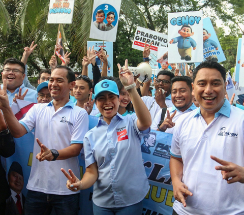 FOTO: Dukungan Relawan Pemuda Teman Gibran untuk Prabowo-Gibran Satu Putaran di Pilpres 2024 Kian Paten