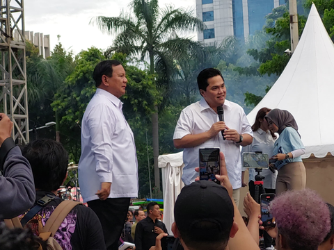 Prabowo: Untungnya Erick Thohir Sama Gue, Mungkin Nilai Aku Pantas jadi Presiden