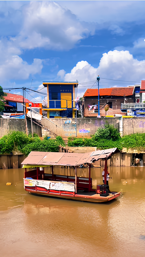 Jasa Besar Perahu Eretan di Ciliwung, Bantu Mobilitas Warga hingga Jaga Kebersihan Sungai sejak 1970-an