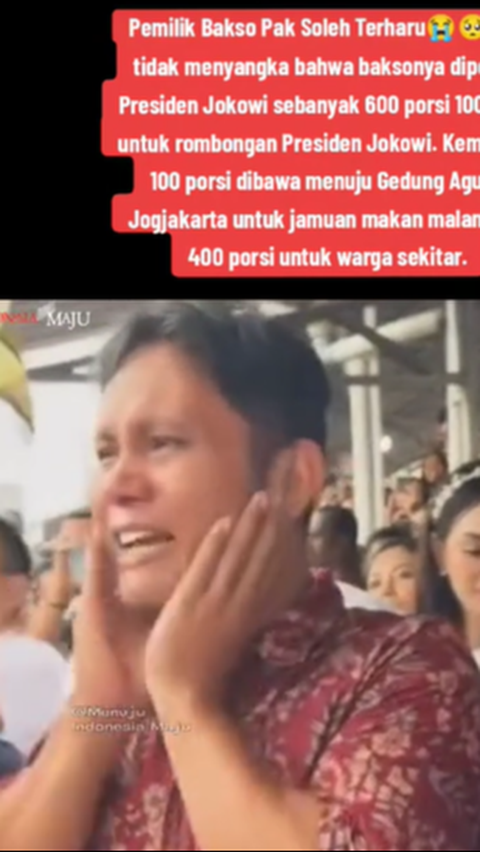 Story of the Bakso Stall Owner in Magelang Visited by Jokowi and Prabowo, Can't Believe Receiving an Order for 600 Portions