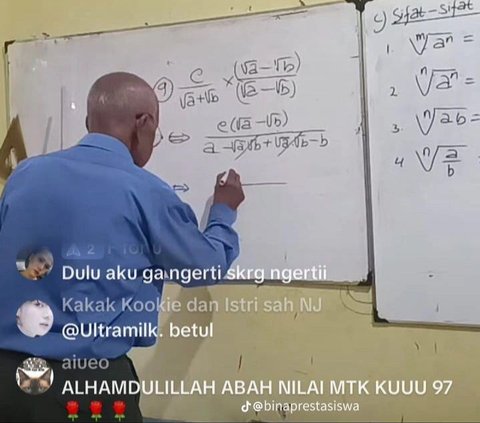 Kakek Ini Mengajar Matematika Lewat Tiktok, Aksinya Viral