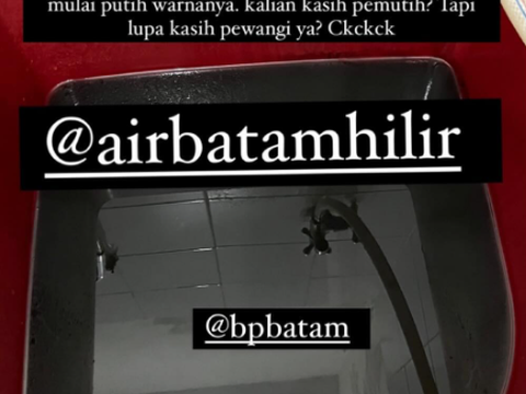 Viral Air Keran di Batam Berubah Jadi Hitam Pekat Ada Hewan Kecil Mirip Cacing