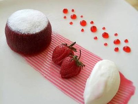 Resep Red Velvet Lava Cake: Molten