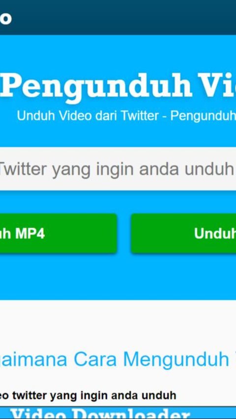 Ketiga, Mengunjungi Unduh Twitter Video