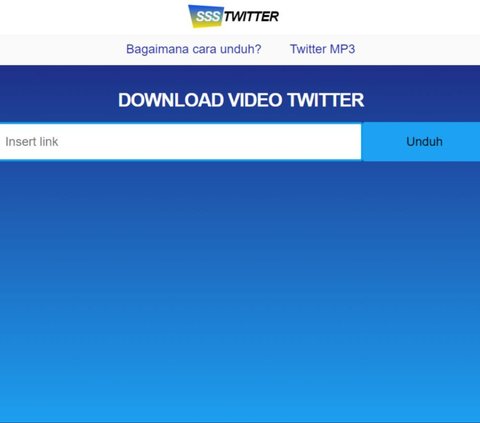 Berikutnya situs web bernama SSS TWITTER.