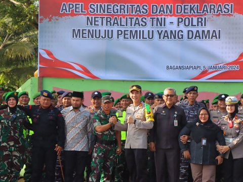 Pemilu Damai Harga Mati, TNI-Polri di Rokan Hilir Siap Bersinergi