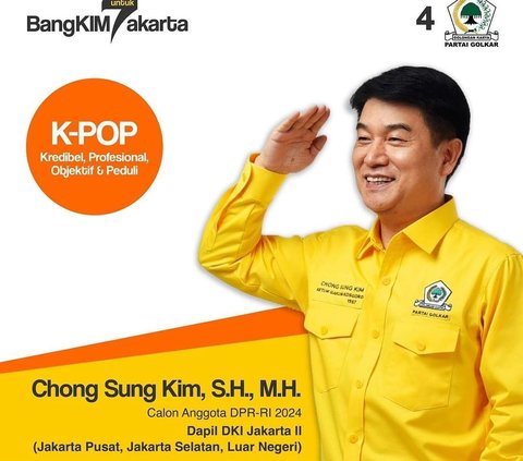 Ini Pekerjaan Chong Sung Kim, Caleg Golkar Asal Korea Selatan