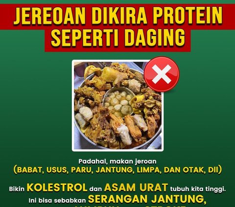 Kebiasaan makan prajurit TNI AD ketiga yaitu menganggap jeroan tinggi protein seperti daging. <br>