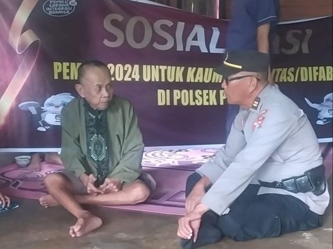 Polres Rohil Jamin Disabilitas Dapat Salurkan Hak Suaranya di Pemilu 2024