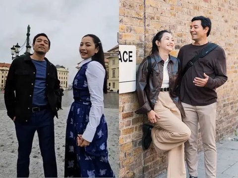 Pasutri kocak Hesti Purwadinata dan Edo Borne tampil menggemaskan saat liburan di London. Keduanya kerap tampil kembar dengan color coordinated [@hestipurwadinata]