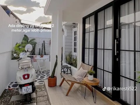 Potret rumah estetik di gang sempit yang viral (Sumber: TikTok/@rikaresti522)