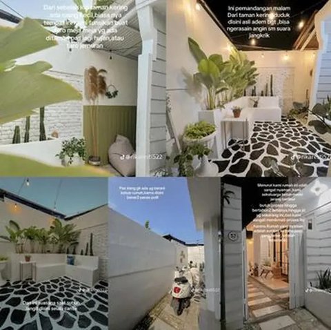 Potret rumah estetik di gang sempit yang viral (Sumber: TikTok/@rikaresti522)