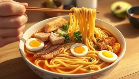 Siapa yang bisa menolak kelezatan mie instan? Namun, kamu harus tahu bahwa ada bahaya tersembunyi di balik mi instan jika dimakan setiap hari. Penting untuk mulai membatasi konsumsinya! (Ilus