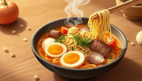 Siapa yang bisa menolak kelezatan mie instan? Namun, kamu harus tahu bahwa ada bahaya tersembunyi di balik mi instan jika dimakan setiap hari. Penting untuk mulai membatasi konsumsinya! (Ilus