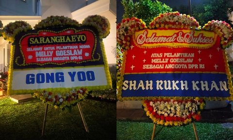 Jadi Anggota DPR, Melly Goeslaw Dapat Karangan Bunga Ucapan Selamat dari 'Gong Yoo - Shah Rukh Khan'