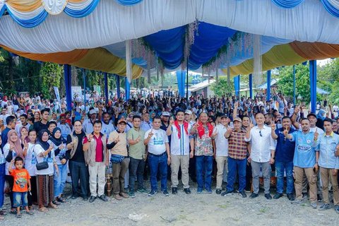 Bobby Nasution turut disambut Calon Wali Kota dan Wakil Wali Kota Binjai nomor urut 4, Amir-Jiji