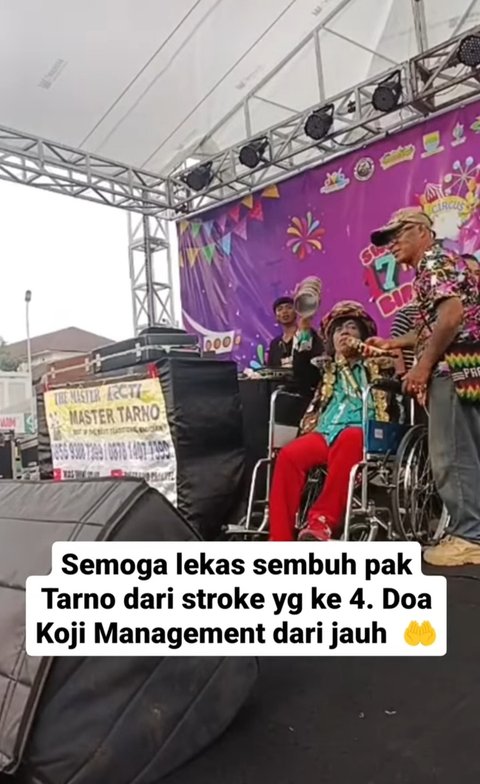 Dikabarkan Terkena Stroke , Potret Pak Tarno Tetap Profesional Mainkan Sulap Meski Duduk di Kursi Roda