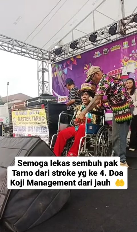 Dikabarkan Terkena Stroke , Potret Pak Tarno Tetap Profesional Mainkan Sulap Meski Duduk di Kursi Roda