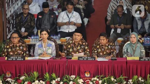 Pengundian nomor urut dilakukan dalam sidang rapat pleno terbuka. (Liputan6.com/Angga Yuniar)