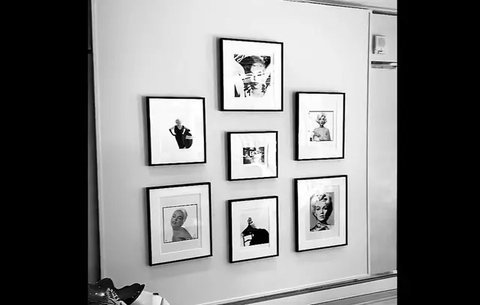 Ruang khusus di Hotel Bel-Air untuk memajang foto-foto Marilyn Monroe. (dok. Instagram @hotelbelair/https://www.instagram.com/reel/CQyfdysnEjq/Dinny Mutiah)