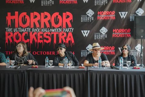 Presconfrence Horror Rockestra di Taman Budaya Sentul, Bogor.