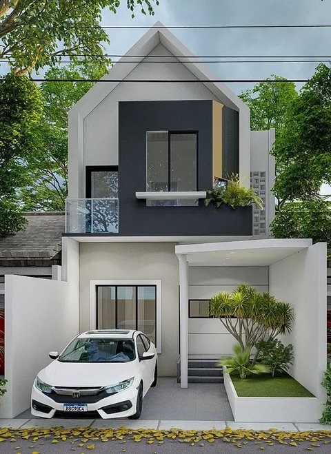 ilustrasi desain rumah 4 lantai by griyadesainrumah.com