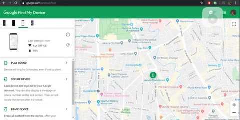 Find My Device. (Liputan6.com/ Yuslianson)