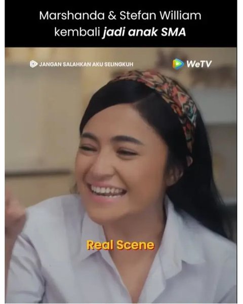 Potret Marshanda dan Stefan William pakai seragam SMA di series terbaru. (sumber: Instagram/stefannwilliam/wetvindonesia)