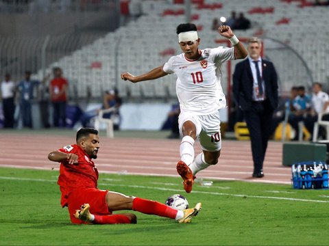 FOTO: Momen Timnas Indonesia Gagal Menang Lawan Bahrain, Diwarnai Keputusan Kontroversial Wasit