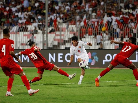 FOTO: Momen Timnas Indonesia Gagal Menang Lawan Bahrain, Diwarnai Keputusan Kontroversial Wasit