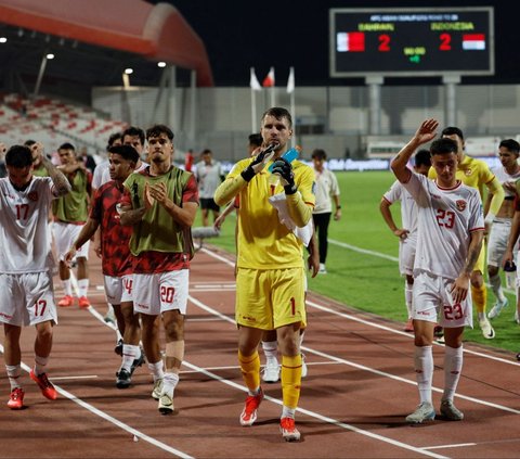 FOTO: Momen Timnas Indonesia Gagal Menang Lawan Bahrain, Diwarnai Keputusan Kontroversial Wasit